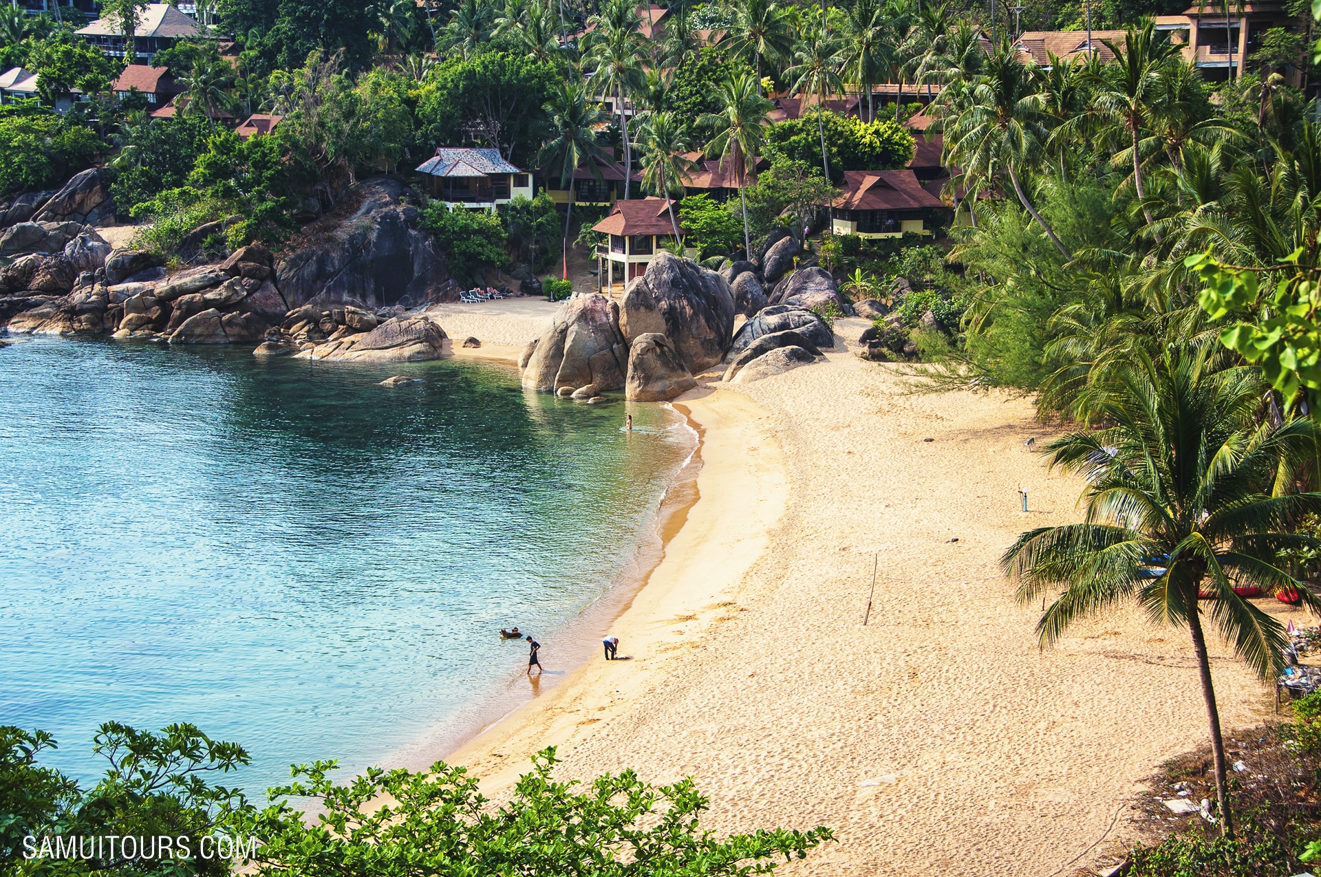 Aerial View of a Beach on Koh Samui